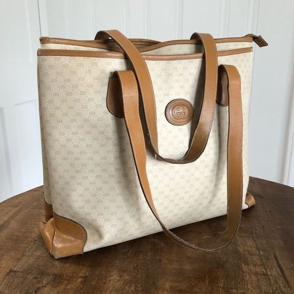 Gucci Cream and Tan Tote Bag - Picture 14 of 17